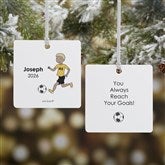Personalized Soccer Player Christmas Ornaments by philoSophies - 25559