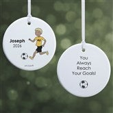 Personalized Soccer Player Christmas Ornaments by philoSophies - 25559