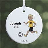 Personalized Soccer Player Christmas Ornaments by philoSophies - 25559