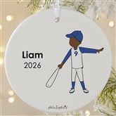 Personalized Baseball Player Christmas Ornaments by philoSophies - 25561