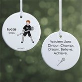 Personalized Lacrosse Player Christmas Ornaments by philoSophies - 25562