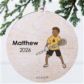 Personalized Lacrosse Player Christmas Ornaments by philoSophies - 25562