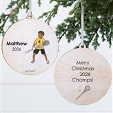 Personalized Lacrosse Player Christmas Ornaments by philoSophies - 25562