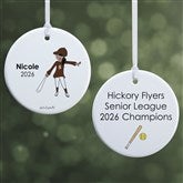 Personalized Softball Player Christmas Ornaments by philoSophies - 25571