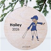 Personalized Softball Player Christmas Ornaments by philoSophies - 25571