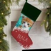 Snowflake Pet Personalized Photo Christmas Stockings - 25658