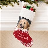 Snowflake Pet Personalized Photo Christmas Stockings - 25658