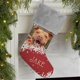 Snowflake Pet Personalized Photo Christmas Stockings - 25658