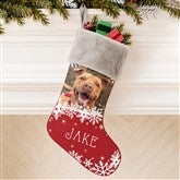 Snowflake Pet Personalized Photo Christmas Stockings - 25658
