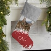 Snowflake Pet Personalized Photo Christmas Stockings - 25658