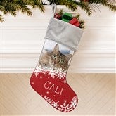 Snowflake Pet Personalized Photo Christmas Stockings - 25658