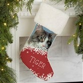 Snowflake Pet Personalized Photo Christmas Stockings - 25658