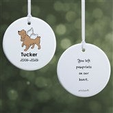 Personalized Cocker Spaniel Memorial Ornaments by philoSophies - 25782