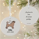 Personalized Puggle Memorial Ornaments by philoSophies - 25785
