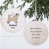 Personalized Puggle Memorial Ornaments by philoSophies - 25785
