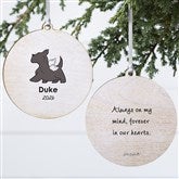 Personalized Scottie Dog Memorial Ornaments by philoSophies - 25797