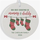 Personalized First Christmas as Parents Ornaments - 25905