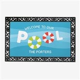 Welcome To Our Pool Personalized Doormats - 26468