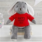 Grey Bunny with Red Shirt