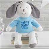 White Bunny with Blue Shirt