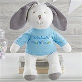 White Bunny with Blue Shirt