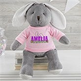 Grey Bunny with Pink Shirt