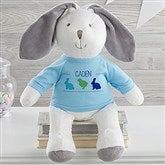 White Bunny with Blue Shirt