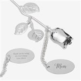 Custom Engraved Silver Rose Keepsake Gift for Her - 27396