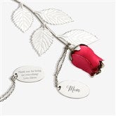 Custom Engraved Silver Rose Keepsake Gift for Her - 27396