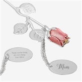 Custom Engraved Silver Rose Keepsake Gift for Her - 27396