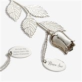 Custom Engraved Silver Rose Keepsake Gift for Her - 27396