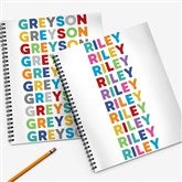 Vibrant Name Personalized Kids Notebooks - Set of 2 Large - 27535