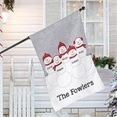 Snowman Family Personalized House Flag - 27668