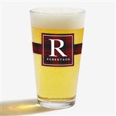 Christmas Plaid Personalized Christmas Beer Glasses - 27793