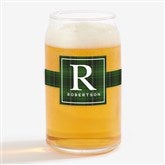 Christmas Plaid Personalized Christmas Beer Glasses - 27793