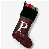 Christmas Plaid Personalized Christmas Stockings - 27862