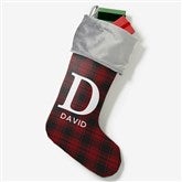 Christmas Plaid Personalized Christmas Stockings - 27862
