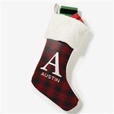 Christmas Plaid Personalized Christmas Stockings - 27862