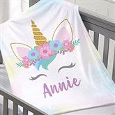 2 sizes Unicorn Taggy Blanket Personalisation available 