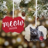 Woof  Meow Personalized Pet Photo Ornaments - 28264