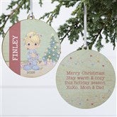 Precious Moments All Is Bright Personalized Boy Ornament - 28357