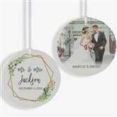 Geo Prism Wedding Personalized Ornaments - 28465