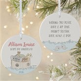 Precious Moments Noahs Ark Personalized Baby Girl Christmas Ornament - 28563