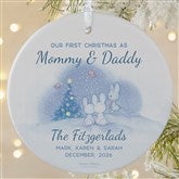 Precious Moments Mommy  Daddys First Christmas Personalized Ornament - 28677