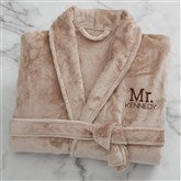 Taupe Micro-Fleece Robe