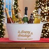 Happy Holidays White Tub