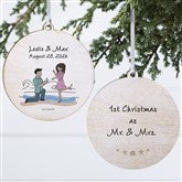 Beach Engagement philoSophies Personalized Ornaments - 29949