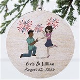 Fireworks Engagement philoSophies Personalized Ornaments - 29952