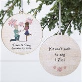 Fireworks Engagement philoSophies Personalized Ornaments - 29952