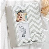 Grey Chevron Baby Book